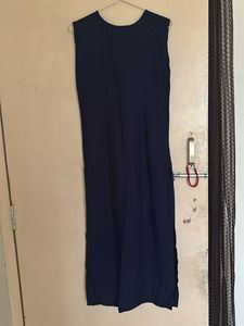 Navy Button-Down Kurti