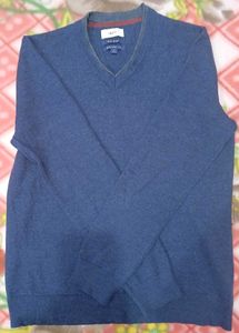 Blue V-Neck Sweater