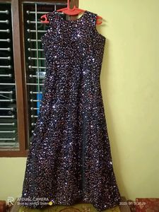 Heavy Sequin Work Velvet Gown | Long Gown 💜💜 | Not Used