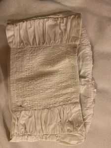 zara off white tube top