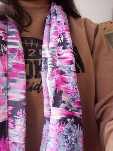 Floral Print Ethnic Dupatta / Tunic