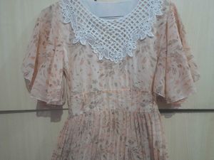 Nude Coloured Floral Dress