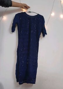 Elegant Navy Blue Kurta