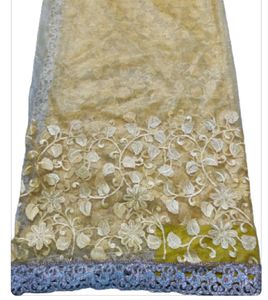 Yellow Net Saree