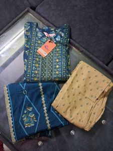 Floral Kurta Set Cotton L Size