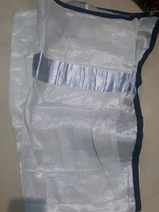 Black And Silver Dhavani Set/skirt N Top Set Mundu/kerala