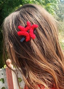 crochet angry hair clip