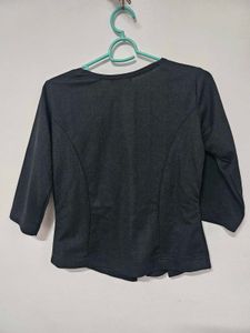 Elegant Black Peplum Top