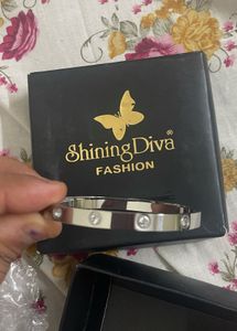 Shining Diva Fashion 18K Plated Silver Bracelet
