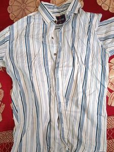 Striped Short Sleeve Button-Down