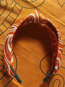 Orange Patterned Headband