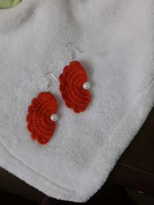 Crochet Half moon Earrings