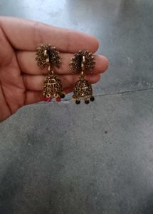 Peacock Jhumka Earrings