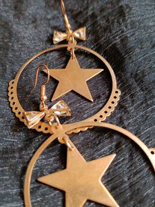 Whimsical Star Hoop Earrings