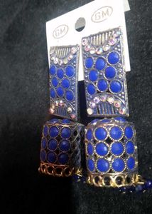 Blue Jhumka Earrings , never used.....