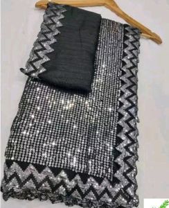 Sequence Work Designer Beautiful Saree