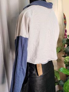 Flash Sale!!..Cropped Polo Sweatshirt