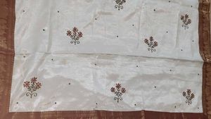 Elegant White Saree