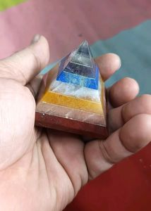 Seven Chakras Pyramid All Natural Stone