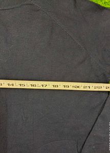 Black Woollen Tunic with Pockets