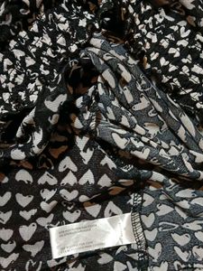 Madison Printed See-through Blouson Top