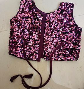 Maroon Color Half Saree