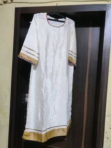 Elegant White Branded Kurta