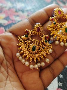 Golden Peacock Earrings
