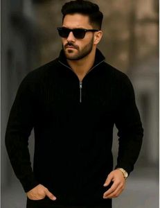 ✌️Combo Pack Of Two Half Zipper Hineck For Men🧣