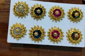 Vintage Gold Tone Flower Earrings