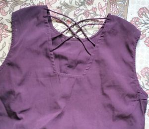 Purple Sleeveless Top