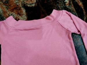 Pink Ribbed Top