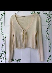 Tie-Front Cardigan Top