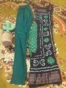 😋Green LegisAnd Chanderi Dupatta😍