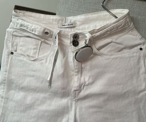 White Straight Fit Jeans
