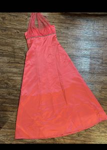 Coral Halter Maxi Dress ( negotiable)