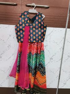 Multi colored Lehenga Choli Duppatta Set (6-8yrs)