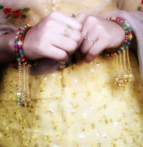 Colorful Haldi Bangles 4 Piece