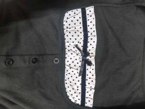 Savana Coquette Lolita Black Ruffle Trim Top Bow