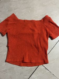 Orange Crop Top