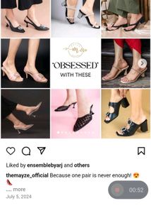 Mayze Black Slingback Heels with Crystal Embellish