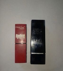 Pink Line Lipstick And Blue Heaven Makeup Stick