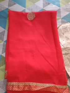 Beautiful Red Tara Lace Saree