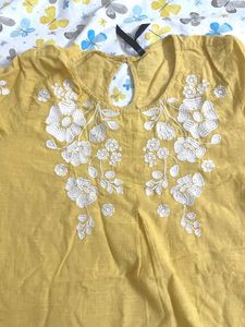 Yellow Embroidered Dress