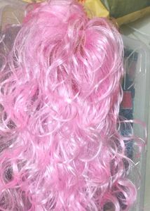 Moira synthetic Baby Pink hair wig for cosplay