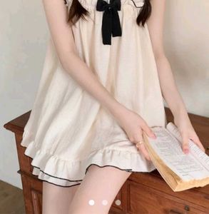Cream Bow Accent Nightgown