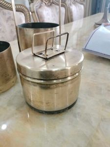 Vintage Brass Tiffin Set Of 3 Container