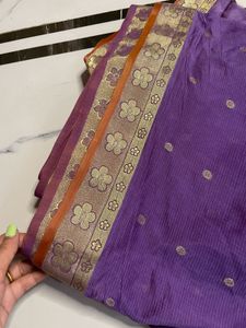 Totally New Beautiful Purple Saree For Wedding