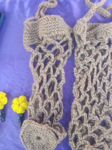 Jute Crochet Bottle Bag