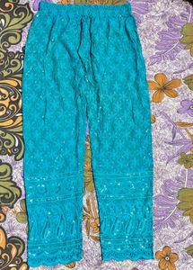 Greenish Blue chickenkari Palazzo
